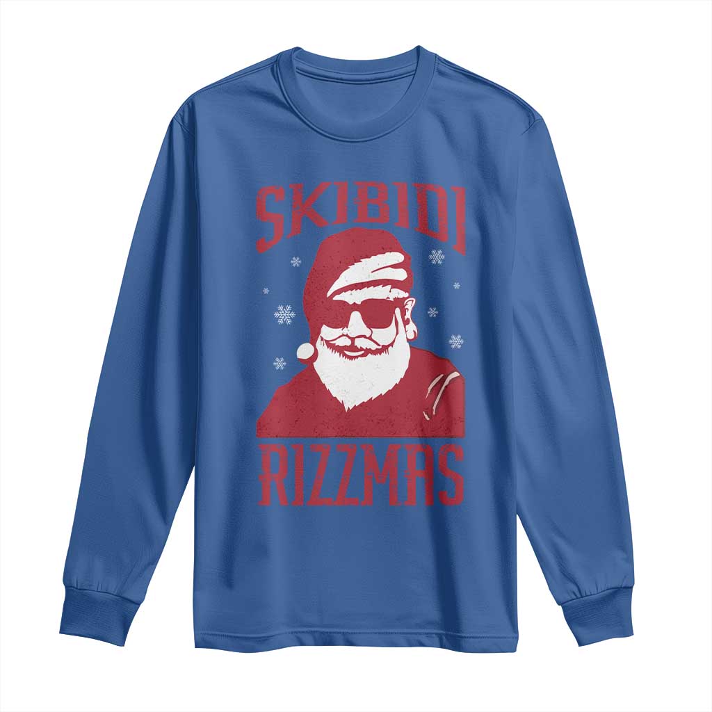 Funny Christmas Santa Long Sleeve Shirt Skibidi Rizzmas Vintage Charisma Rizz Santa Claus