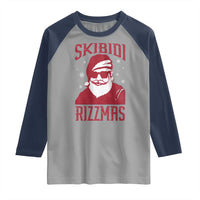Funny Christmas Santa Raglan Shirt Skibidi Rizzmas Vintage Charisma Rizz Santa Claus - Wonder Print Shop
