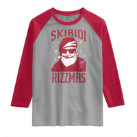 Funny Christmas Santa Raglan Shirt Skibidi Rizzmas Vintage Charisma Rizz Santa Claus - Wonder Print Shop