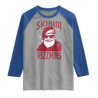 Funny Christmas Santa Raglan Shirt Skibidi Rizzmas Vintage Charisma Rizz Santa Claus - Wonder Print Shop