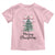 Funny Coquette Merry Christmas Toddler T Shirt Pink Bow Xmas Tree