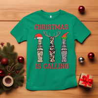 Funny Christmas Hunting T Shirt Christmas Is Calling Camouflage Hunting Whistle - Wonder Print Shop