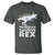 Funny Hanukkah T Shirt Menorah Saurus Rex Dinosaur David Star - Wonder Print Shop