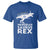 Funny Hanukkah T Shirt Menorah Saurus Rex Dinosaur David Star - Wonder Print Shop