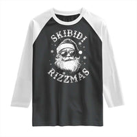Funny Skibidi Rizzmas Christmas Raglan Shirt Vintage Sigmas Charisma Rizz Cool Santa - Wonder Print Shop