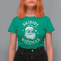 Funny Skibidi Rizzmas Christmas T Shirt For Women Vintage Sigmas Charisma Rizz Cool Santa - Wonder Print Shop