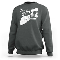 Funny Hebrew Sweatshirt Let's Get Chai Jewish Vintage Cigarette - Wonder Print Shop