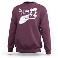 Funny Hebrew Sweatshirt Let's Get Chai Jewish Vintage Cigarette - Wonder Print Shop