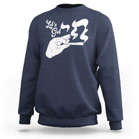 Funny Hebrew Sweatshirt Let's Get Chai Jewish Vintage Cigarette - Wonder Print Shop