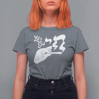 Funny Hebrew T Shirt For Women Let's Get Chai Jewish Vintage Cigarette - Wonder Print Shop