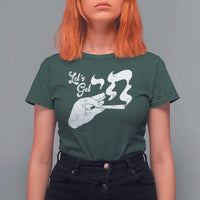 Funny Hebrew T Shirt For Women Let's Get Chai Jewish Vintage Cigarette - Wonder Print Shop