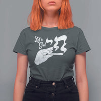 Funny Hebrew T Shirt For Women Let's Get Chai Jewish Vintage Cigarette - Wonder Print Shop