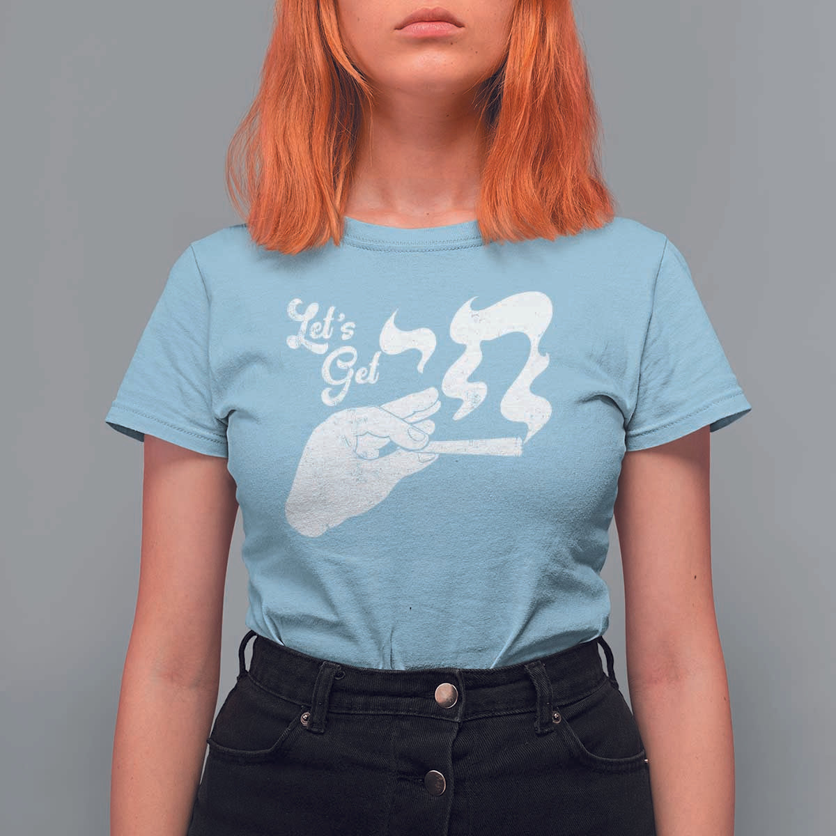Funny Hebrew T Shirt For Women Let's Get Chai Jewish Vintage Cigarette - Wonder Print Shop