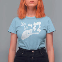 Funny Hebrew T Shirt For Women Let's Get Chai Jewish Vintage Cigarette - Wonder Print Shop