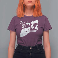 Funny Hebrew T Shirt For Women Let's Get Chai Jewish Vintage Cigarette - Wonder Print Shop
