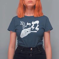 Funny Hebrew T Shirt For Women Let's Get Chai Jewish Vintage Cigarette - Wonder Print Shop