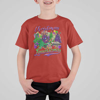 Christmas Cajun Louisiana Saint Symbol Alligator Pelican Xmas Tree T Shirt For Kid - Wonder Print Shop