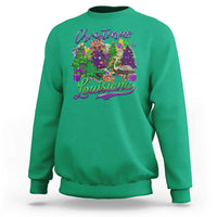 Christmas Cajun Louisiana Saint Symbol Alligator Pelican Xmas Tree Sweatshirt - Wonder Print Shop