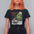 Funny Christmas Cajun Louisiana T Shirt For Women Rockin' Around The Cypress Trees Santa Alligator - Wonder Print Shop