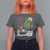 Funny Christmas Cajun Louisiana T Shirt For Women Rockin' Around The Cypress Trees Santa Alligator - Wonder Print Shop