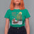 Funny Christmas Cajun Louisiana T Shirt For Women Rockin' Around The Cypress Trees Santa Alligator - Wonder Print Shop