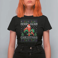 Merry Cajun Louisiana Christmas Santa Saint Symbol Crawfish T Shirt For Women - Wonder Print Shop