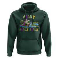 Funny Christmas Cajun Louisiana Hoodie Heaux Heaux Heaux Santa Alligator