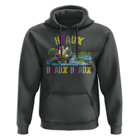 Funny Christmas Cajun Louisiana Hoodie Heaux Heaux Heaux Santa Alligator