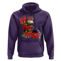 Funny Christmas Cajun Hoodie Triple Heaux Santa Louisiana Map Crawfish