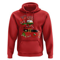 Funny Christmas Cajun Hoodie Triple Heaux Santa Louisiana Map Crawfish