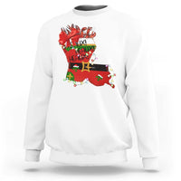 Funny Christmas Cajun Sweatshirt Triple Heaux Santa Louisiana Map Crawfish - Wonder Print Shop