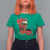 Funny Christmas Cajun T Shirt For Women Triple Heaux Santa Louisiana Map Crawfish - Wonder Print Shop