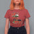 Funny Christmas Cajun T Shirt For Women Triple Heaux Santa Louisiana Map Crawfish - Wonder Print Shop