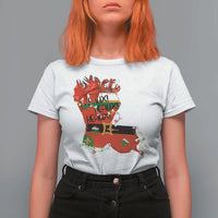 Funny Christmas Cajun T Shirt For Women Triple Heaux Santa Louisiana Map Crawfish - Wonder Print Shop