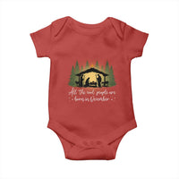 Christmas December Birthday Baby Onesie All The Cool People Are Born In December Christian Xmas - Wonder Print Shop