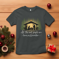 Christmas December Birthday T Shirt All The Cool People Are Born In December Christian Xmas - Wonder Print Shop
