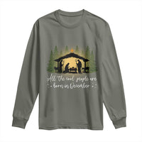 Christmas December Birthday Long Sleeve Shirt All The Cool People Are Born In December Christian Xmas - Wonder Print Shop