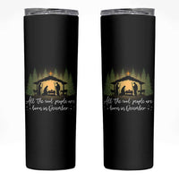 Christmas December Birthday Skinny Tumbler All The Cool People Are Born In December Christian Xmas - Wonder Print Shop