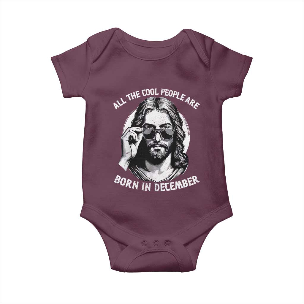 All The Cool People Are Born In December Baby Onesie Funny Christmas December Birthday Jesus - Wonder Print Shop