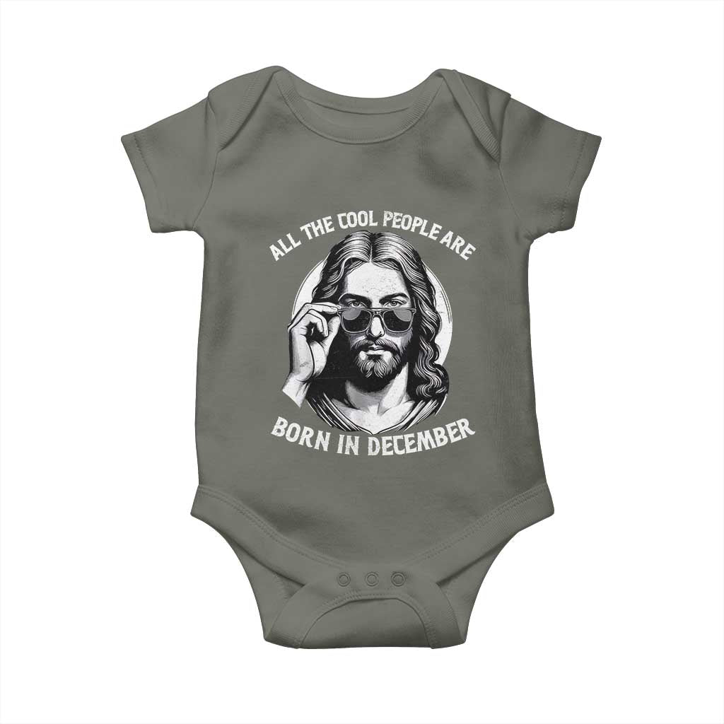 All The Cool People Are Born In December Baby Onesie Funny Christmas December Birthday Jesus - Wonder Print Shop