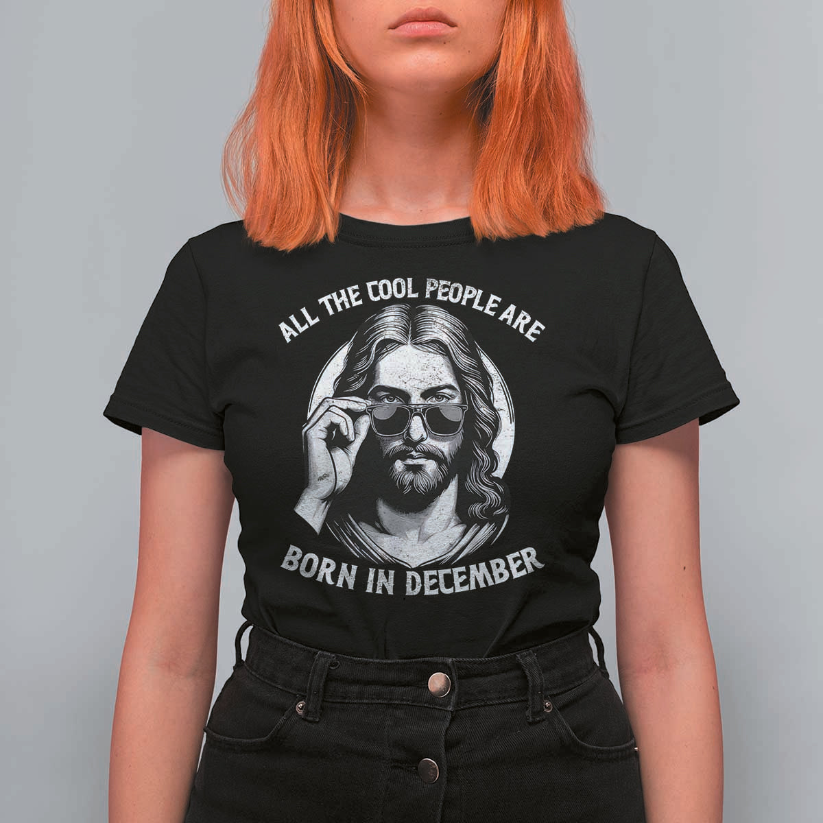All The Cool People Are Born In December T Shirt For Women Funny Christmas December Birthday Jesus - Wonder Print Shop