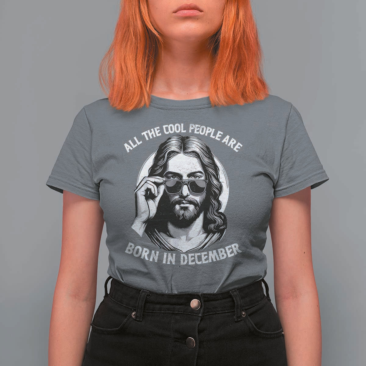 All The Cool People Are Born In December T Shirt For Women Funny Christmas December Birthday Jesus - Wonder Print Shop