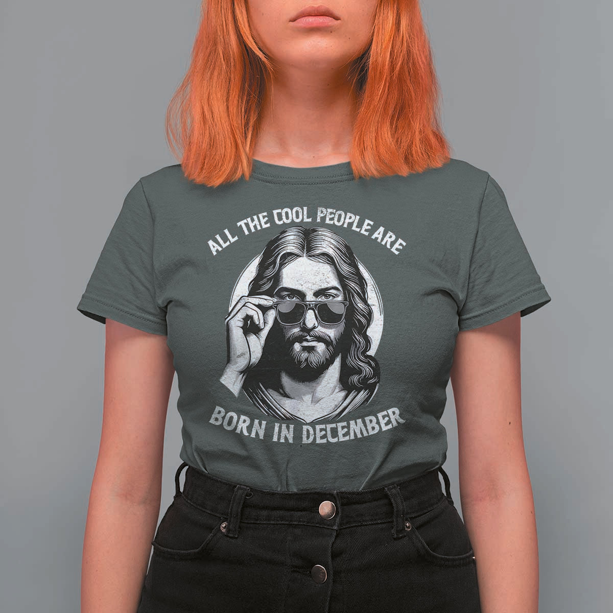 All The Cool People Are Born In December T Shirt For Women Funny Christmas December Birthday Jesus - Wonder Print Shop