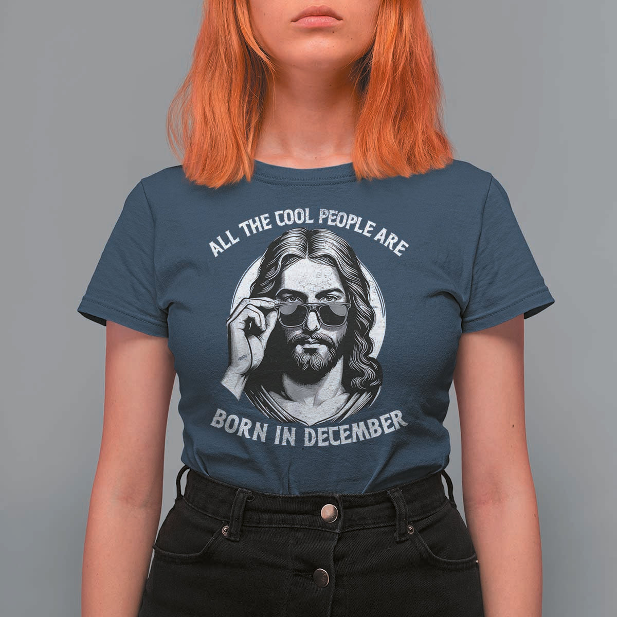 All The Cool People Are Born In December T Shirt For Women Funny Christmas December Birthday Jesus - Wonder Print Shop