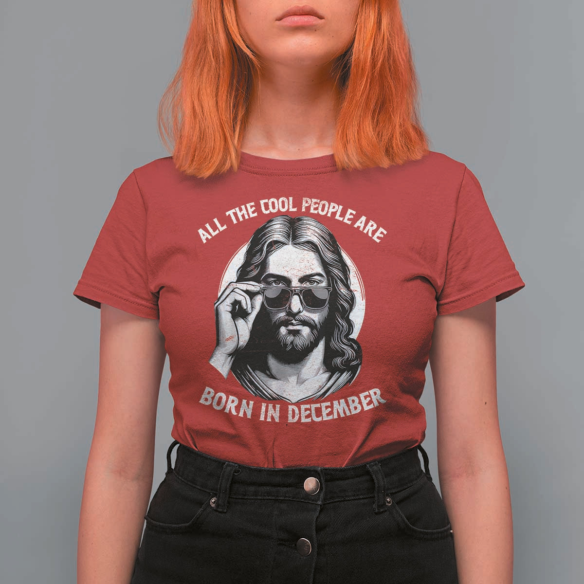 All The Cool People Are Born In December T Shirt For Women Funny Christmas December Birthday Jesus - Wonder Print Shop