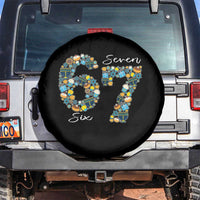 Funny Hanukkah 67 Spare Tire Cover Six Seven Meme Chanukah Dreidel Gelt Star Of David - Wonder Print Shop