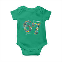 Funny Hanukkah 67 Baby Onesie Six Seven Meme Chanukah Dreidel Gelt Star Of David - Wonder Print Shop