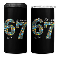 Funny Hanukkah 67 4 in 1 Can Cooler Tumbler Six Seven Meme Chanukah Dreidel Gelt Star Of David - Wonder Print Shop