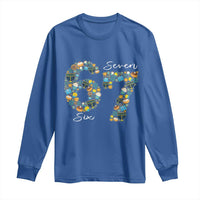Funny Hanukkah 67 Long Sleeve Shirt Six Seven Meme Chanukah Dreidel Gelt Star Of David - Wonder Print Shop