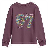 Funny Hanukkah 67 Youth Sweatshirt Six Seven Meme Chanukah Dreidel Gelt Star Of David - Wonder Print Shop